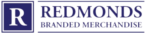 Redmonds Branded Merchandise logo with navy text and boxed R icon.
